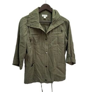 Christopher & Banks Green Lightweight Shirt Style Jacket Size S